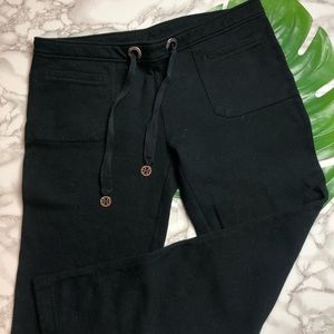 Tory Burch Black Drawstring Jogger Sweatpants